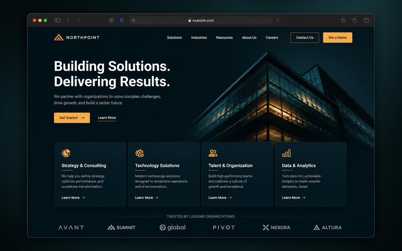 Corporate website redesign for Northline Retail Group — 2023