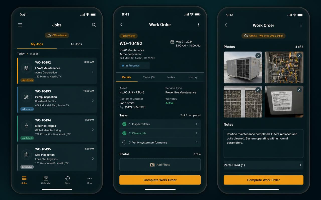 Field service mobile app for Osei Logistics — 2025